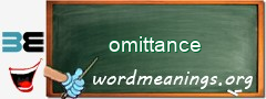 WordMeaning blackboard for omittance